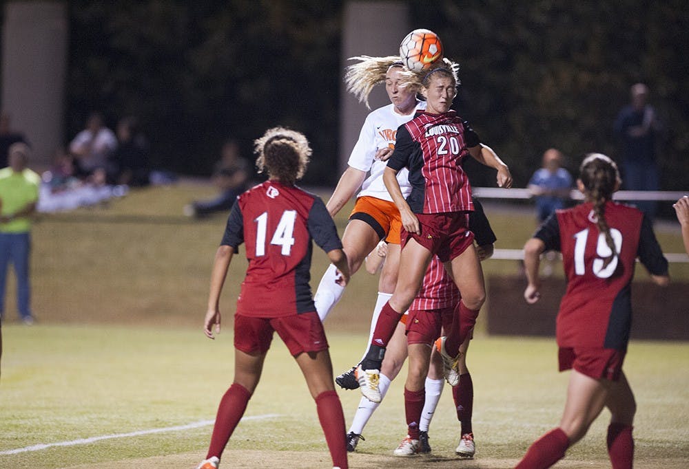 <p>Starting in place of senior captain Emily Sonnett, who's training with the USWNT this week, freshman defender Brianna Westrup headed in the game-winning goal at 72:57 Thursday night at Klöckner Stadium. </p>