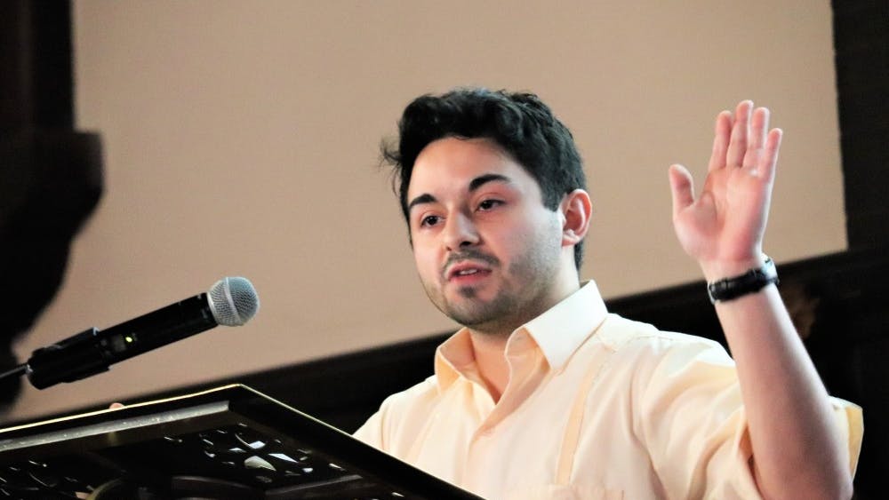 Cintron reflected on his term as Student Council president during a transition ceremony held April 7. 