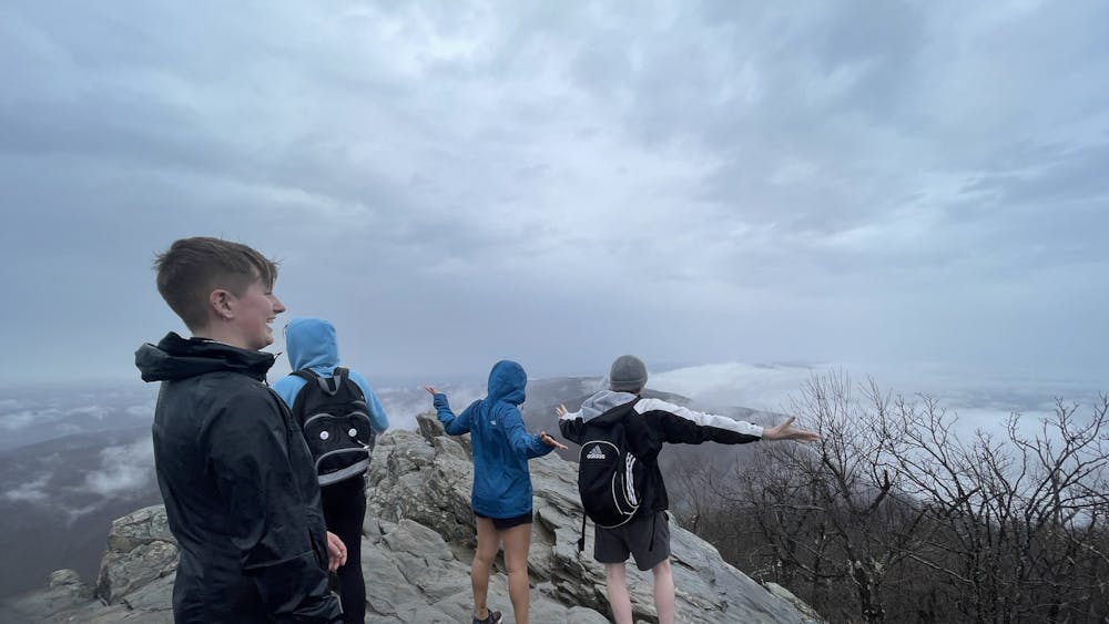 Members of the newly formed Epsilon Eta Upsilon climbed Humpback Rock as a part of their mission to connect environmentally focused students.&nbsp;