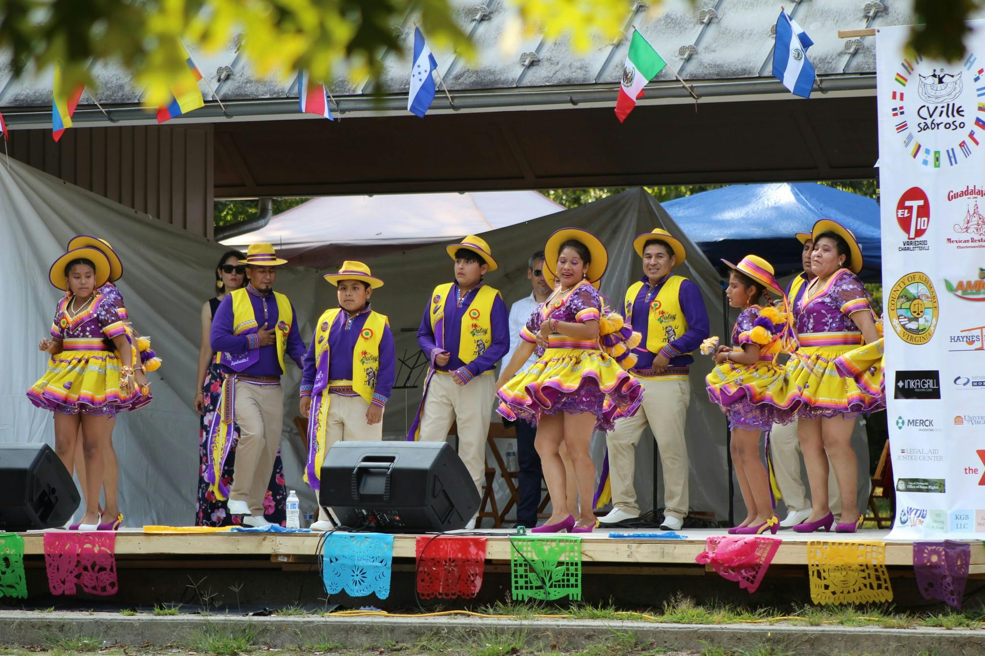 A grand stage sat squarely in the middle of the park, hosting twelve performances of music and dance from groups such as Proyecto Piquete, Latin Ballet of VA and Villa Sabroso.&nbsp;