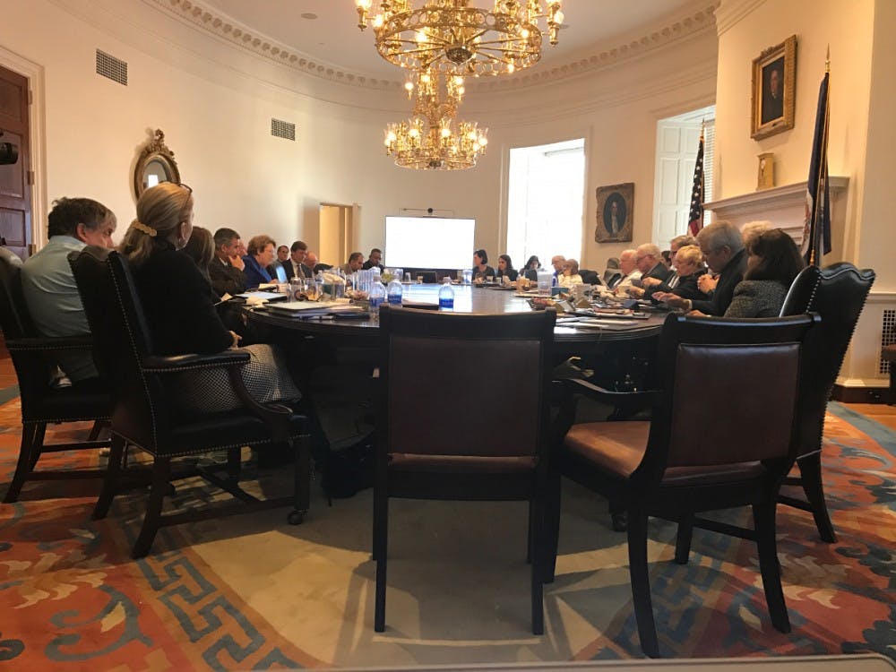 The full Board of Visitors met Friday in the Rotunda.