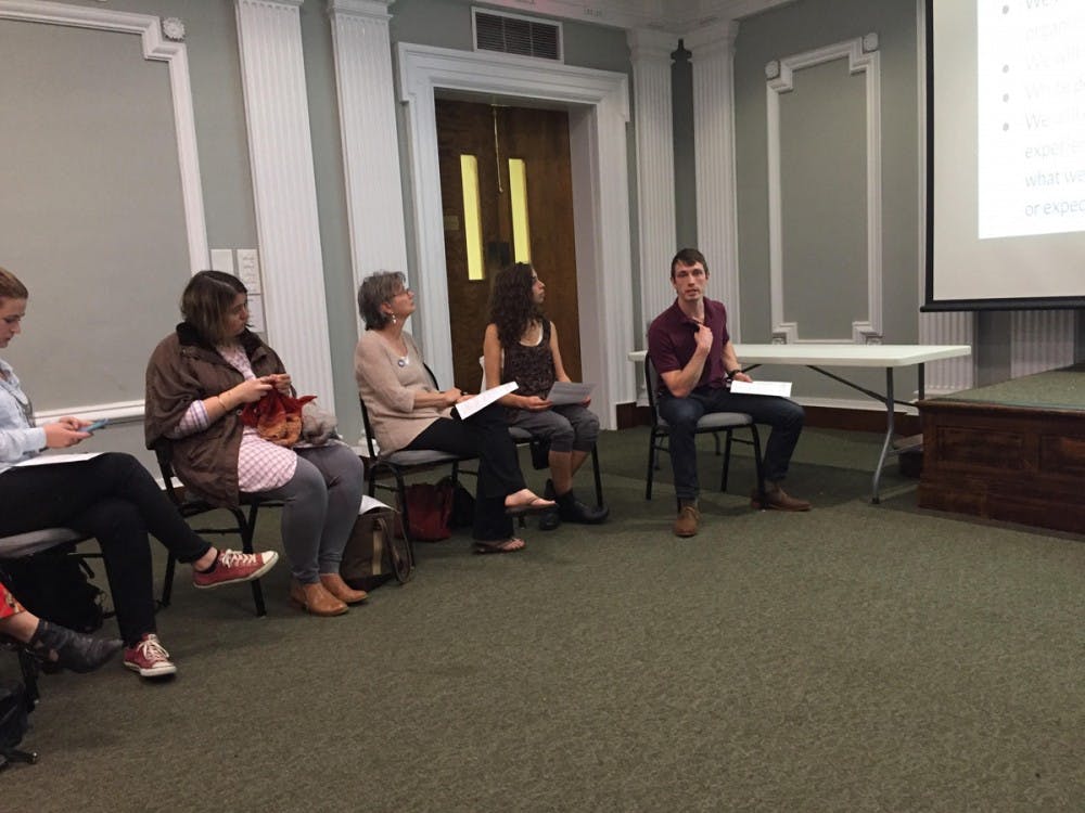 Matthew Owens (far right) led the majority of the discussion.