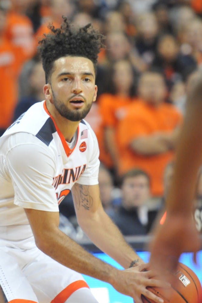 Senior guard London Perrantes scored a season-high 25 points in Virginia's win Saturday against Clemson.
