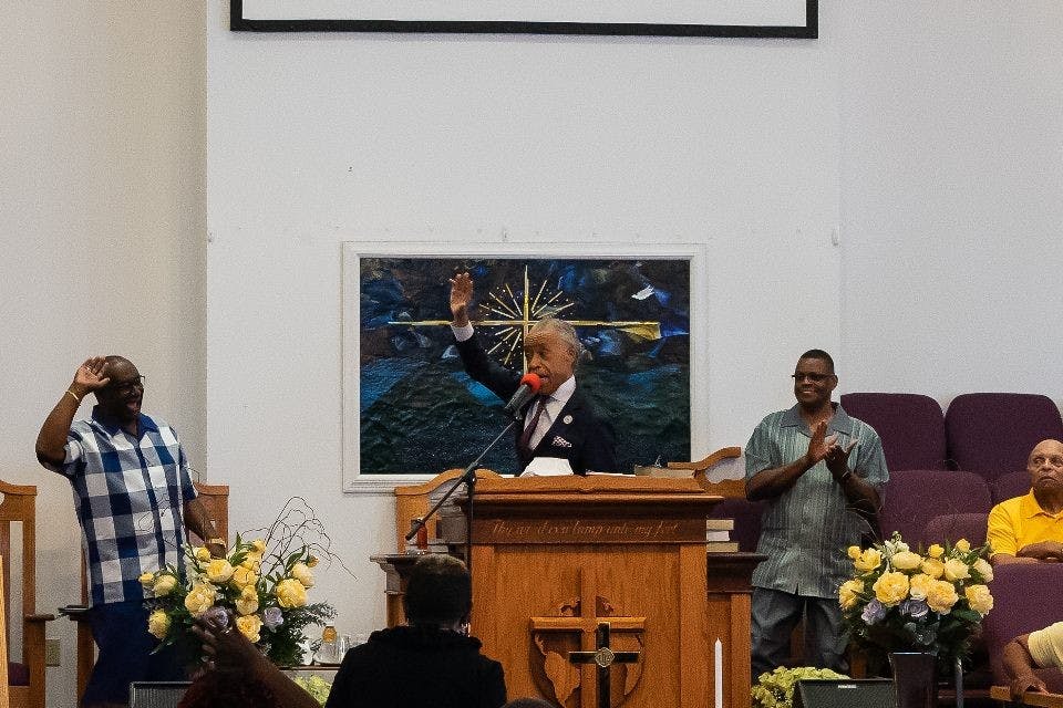 Reverend Al Sharpton delivered a guest sermon at Mount Zion First African Baptist Church in Charlottesville Sunday morning.&nbsp;