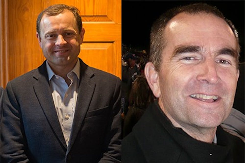 <p>Democratic gubernatorial candidates Tom Perriello (left) and&nbsp;Ralph Northam (right).&nbsp;</p>