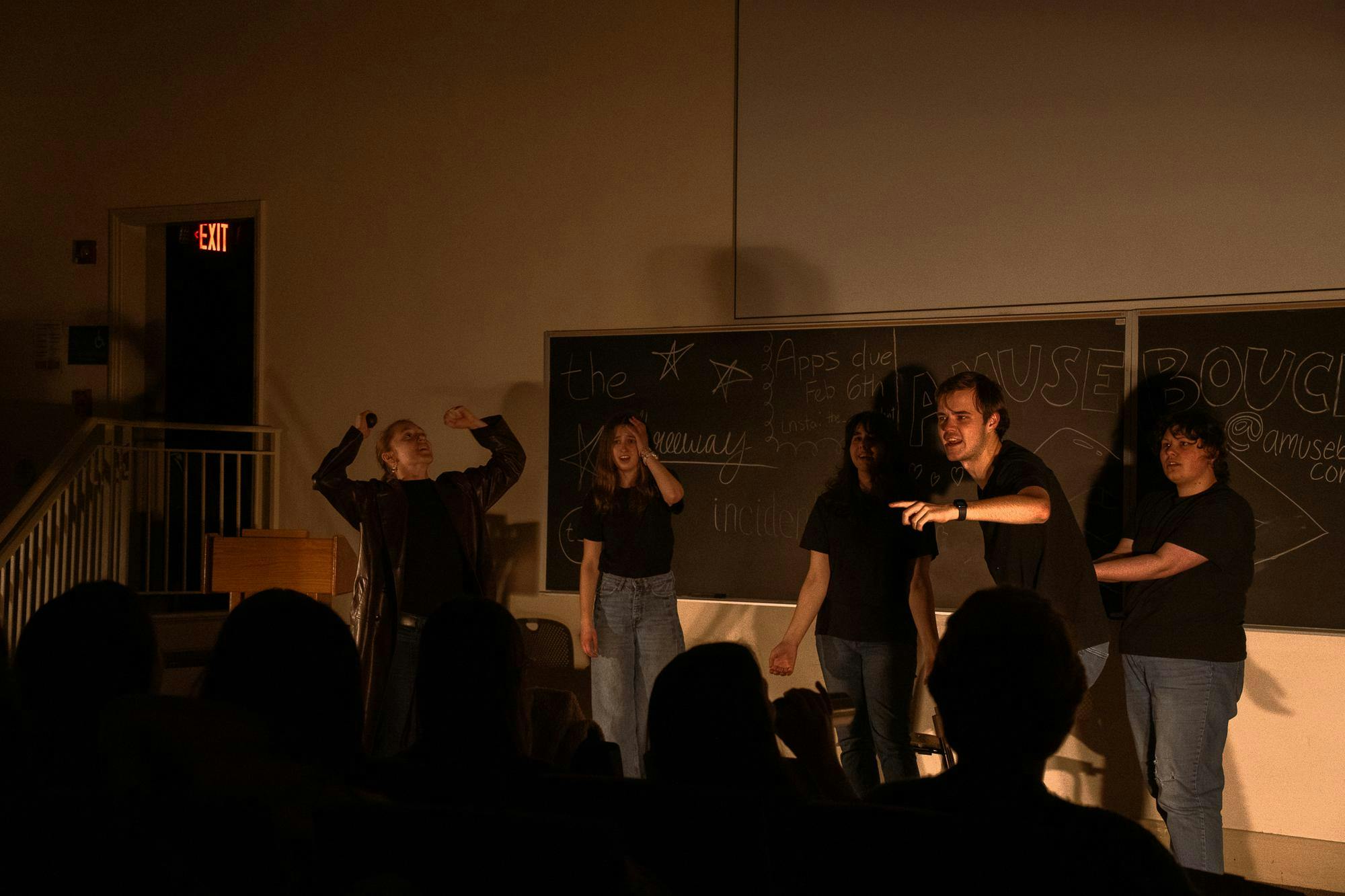 University students and community members filled the halls of Warner 209 to get a taste of the comedic genius of The Incident, Amuse Bouche and The Whethermen.