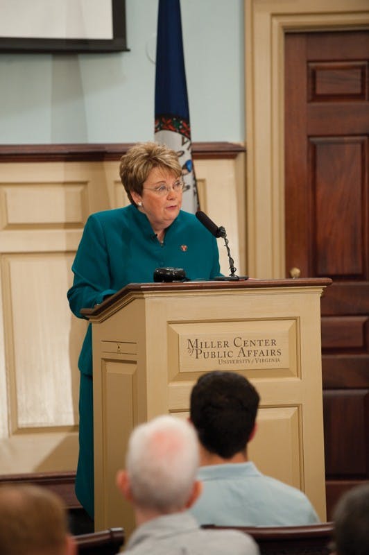 	President Teresa A. Sullivan. Photo by Thomas Bynum