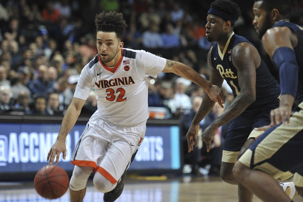 <p>Former Virginia point guard London Perrantes started all four years he played at U.Va.</p>