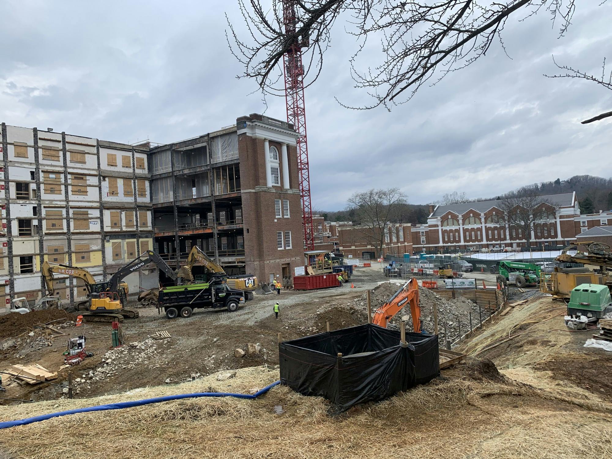 Alderman Library closed in March 2020 and construction began in June 2020, with an expected completion date in spring 2023.