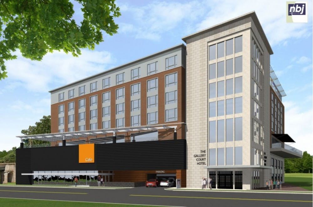 The hotel is expected to include a seven foot-wide sidewalk and a five-foot wide bike lane on Emmett Street along with the addition of a public café to the building’s front to make the six-story building appear smaller from the sidewalk.&nbsp;