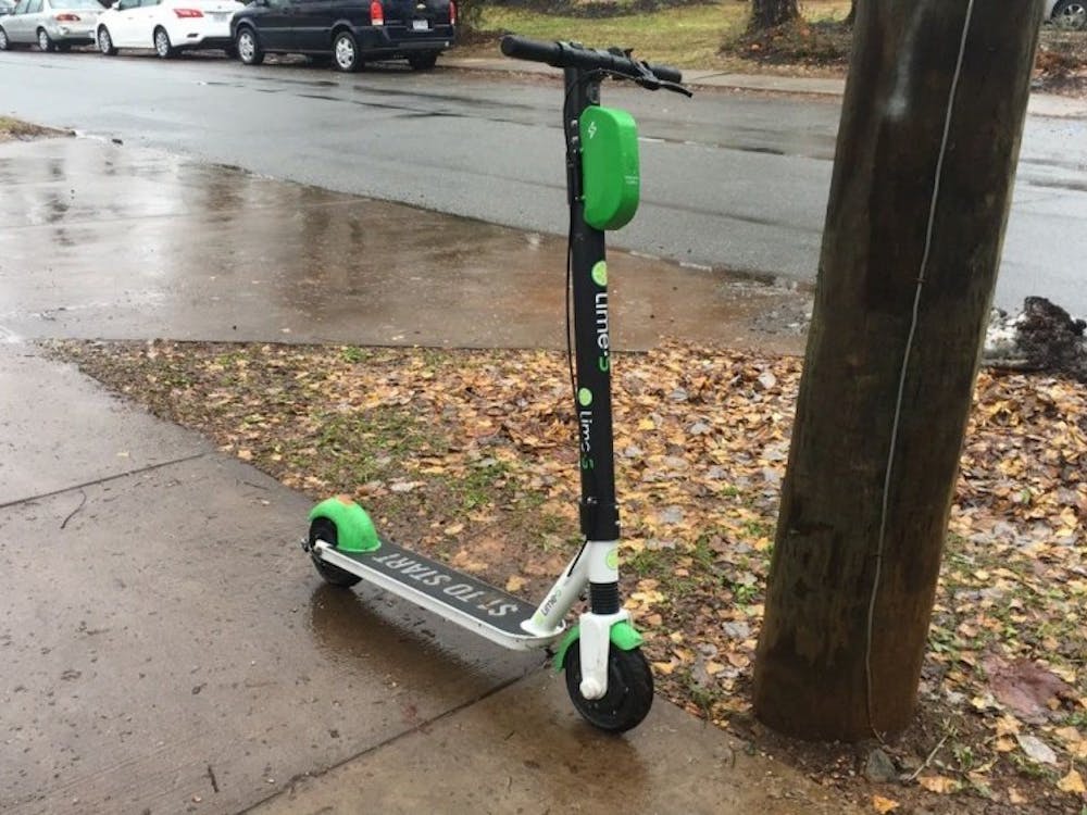 Lime scooters were introduced around Charlottesville and U.Va. earlier this month.