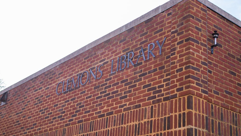 Solar panels, such as the ones on top of Clemons Library, are intended to advance sustainability efforts outlined in the University's 2030 Plan.