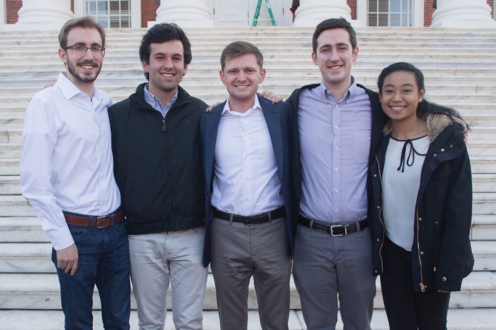 <p>From l-r: Grant Parker, Carlos Lopez, Mike Reingold, Tim Dodson and Danielle Dacanay&nbsp;</p>