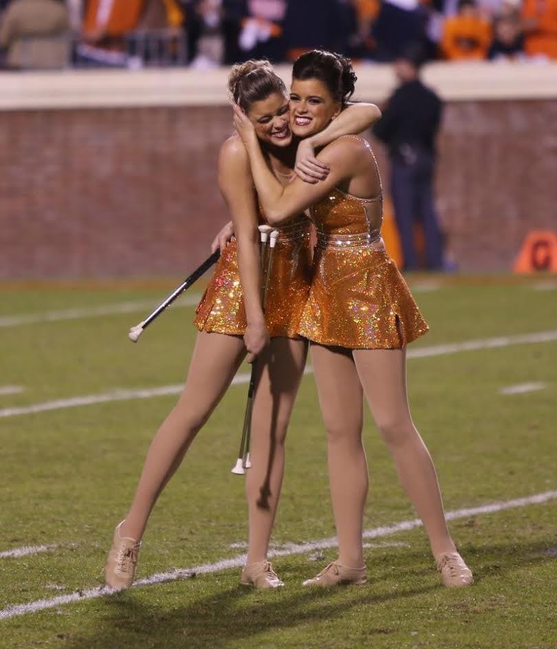 	The Maiden twins performed with the Cavalier Marching band while taking classes at Piedmont Virginia Community College before they transferred to the University. 