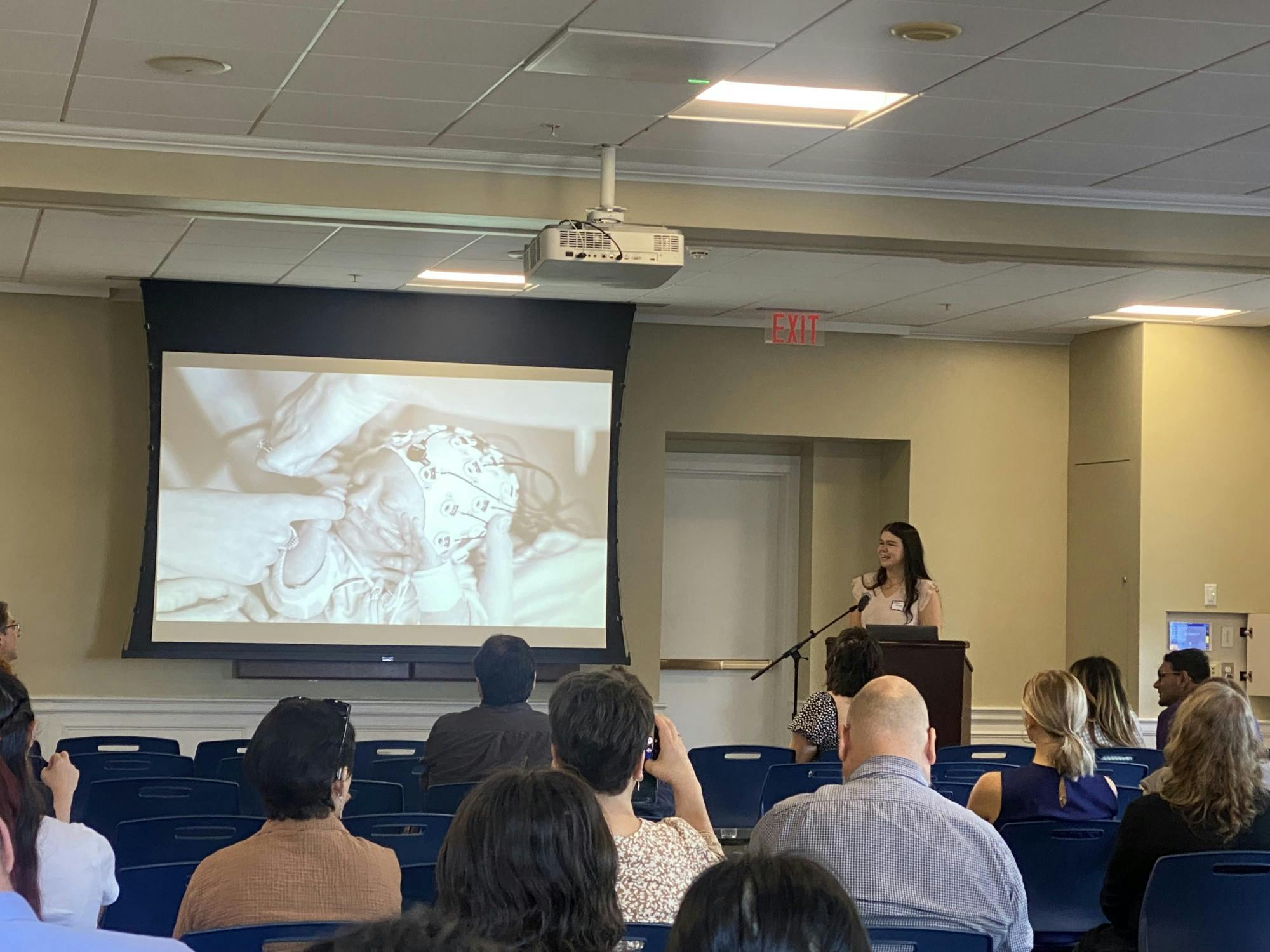 Madelyn Nance, fourth-year cognitive science student, presented her research at the Reid Conference on Friday.&nbsp;