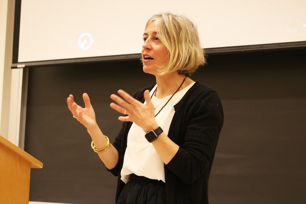 In her lecture, Richards said many people use the word feminism without knowing what is behind it.