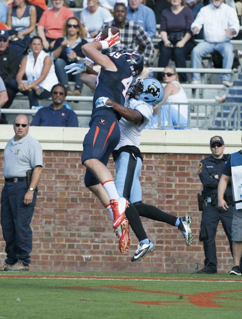 <p>Redshirt senior tight end Zachary Swanson caught the second touchdown of his collegiate career last week against Georgia Tech.</p>
