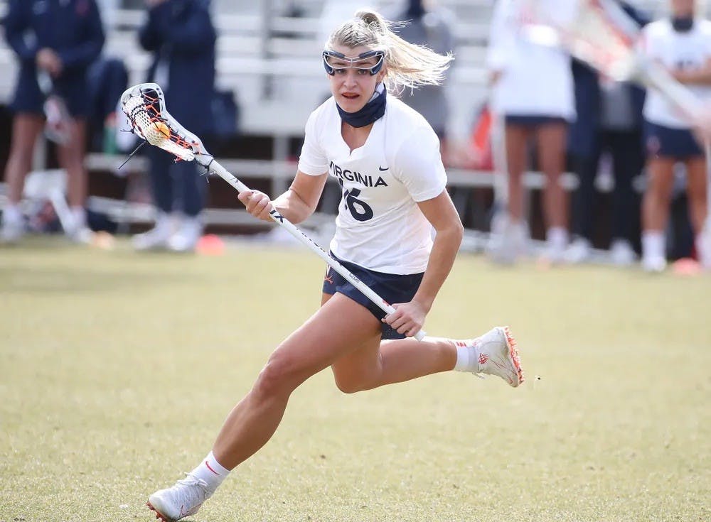 <p>Graduate student attacker Ashyln McGovern led the Cavaliers with four goals on the day.</p>