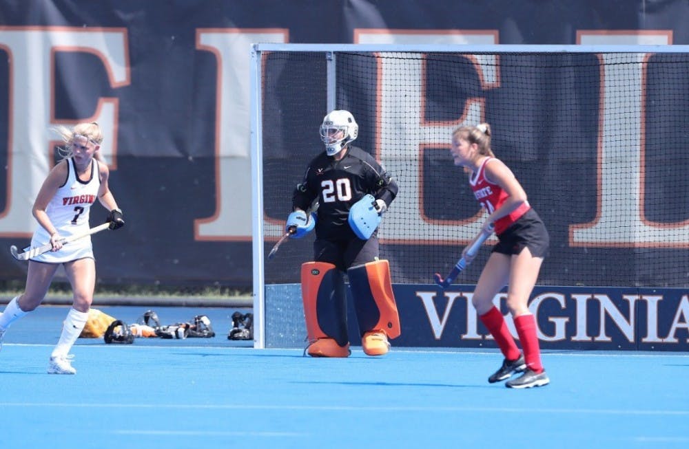 Sophomore goalkeeper Lauren Hausheer made several crucial saves this weekend to help Virginia remain undefeated.&nbsp;