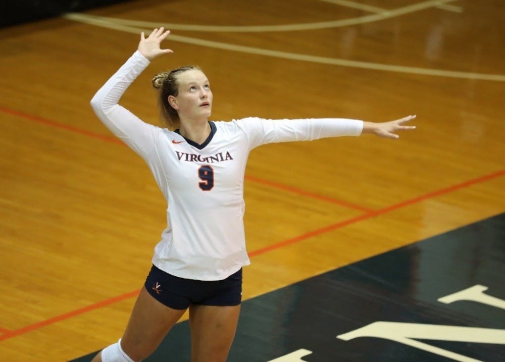 <p>Freshman outside hitter Jayna Francis led the Cavaliers with 10 kills against Boston College.&nbsp;</p>