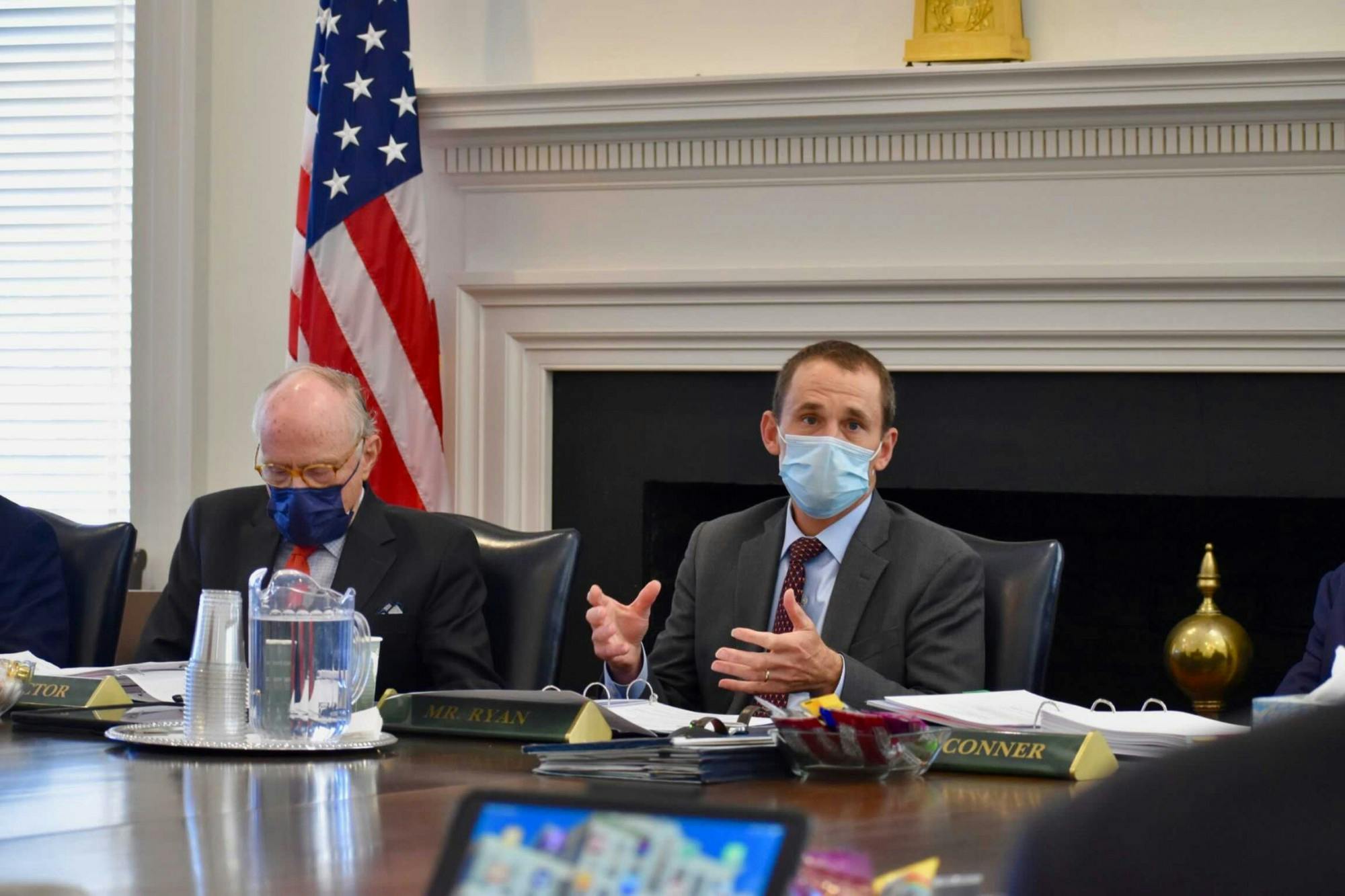 The Board gathered in the Rotunda for the meeting, which was one of the final sessions of the three-day session.&nbsp;