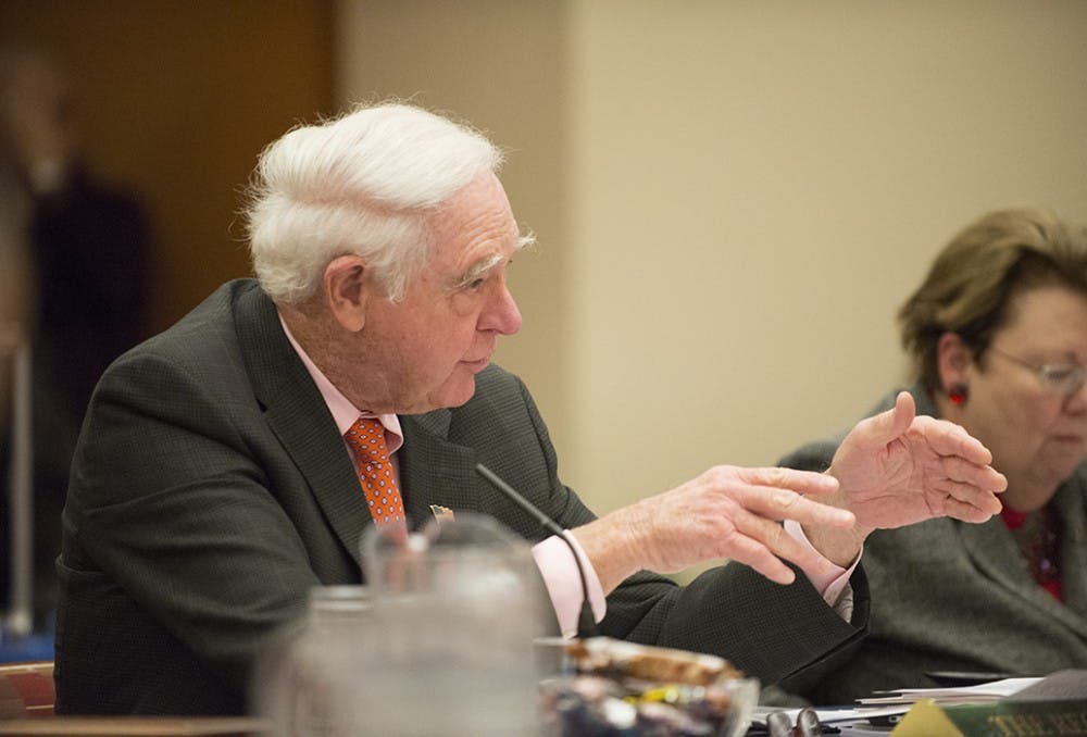 The Board of Visitors discussed possibilities for expanding student housing, updates from Student Health and were introduced to the new head football coach.