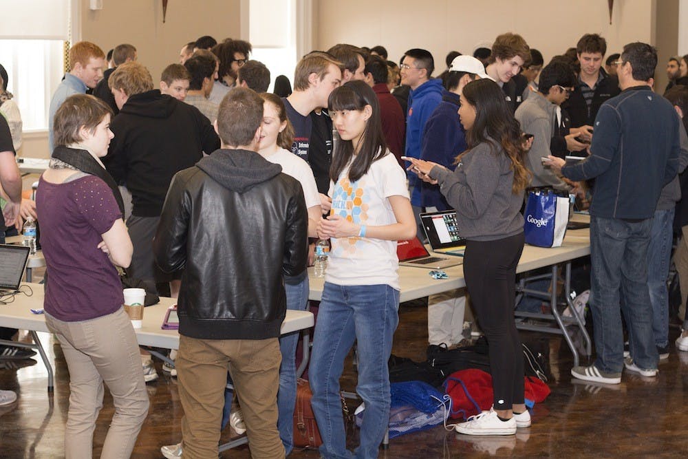 <p>Student teams competed in a 24-hour programming contest.</p>