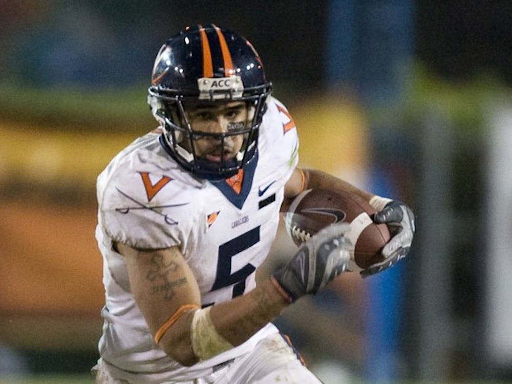 Virginia running back Mikell Simpson (5)..The #19 Virginia Cavaliers defeated the Miami Hurricanes 48-0 at the Orange Bowl in Miami, Florida on November 10, 2007. The game was the final game played in the Orange Bowl.