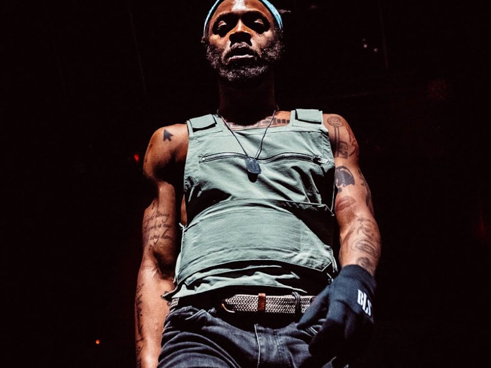 JPEGMAFIA performing as part of Vince Staples' 2019 "Smile You're On Camera" tour.