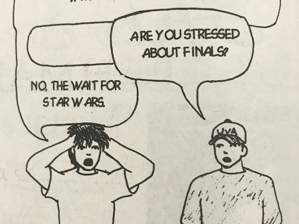 A student cartoon, originally published April 1999, expresses student concerns over the upcoming release of "Star Wars: Episode I — The Phantom Menace."&nbsp;