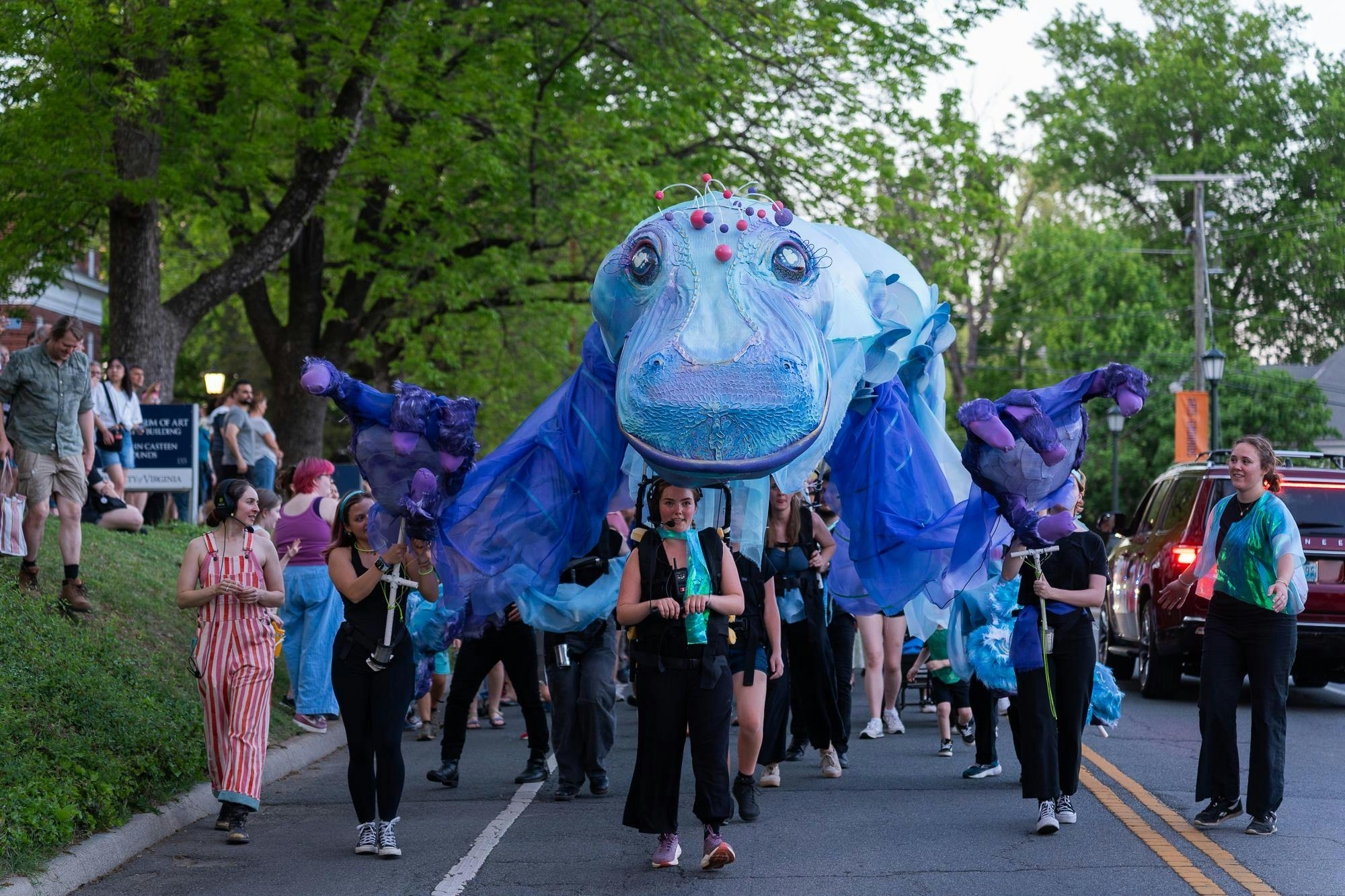 Massive whimsical creatures took over Arts Grounds and the Rotunda Thursday evening.