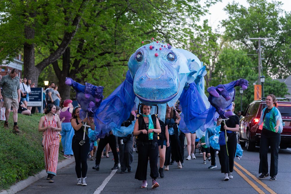 <p>Massive whimsical creatures took over Arts Grounds and the Rotunda Thursday evening.</p>