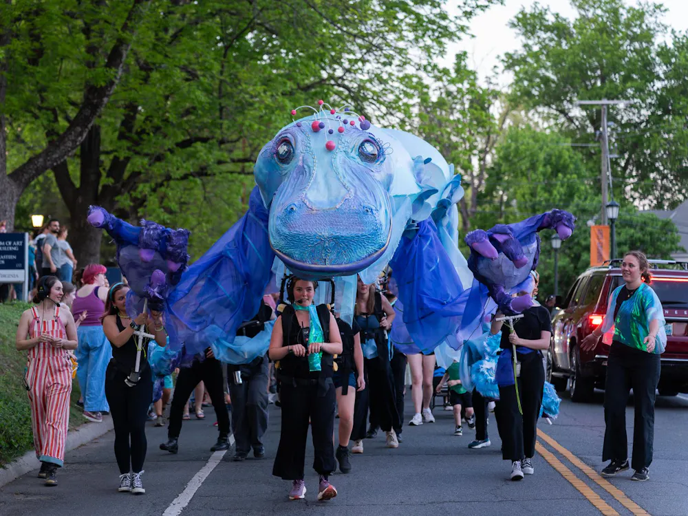 Massive whimsical creatures took over Arts Grounds and the Rotunda Thursday evening.