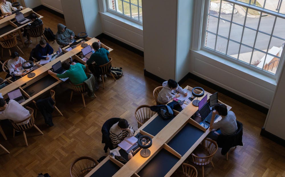Students studying in Shannon Library, Feb. 25, 2026.
