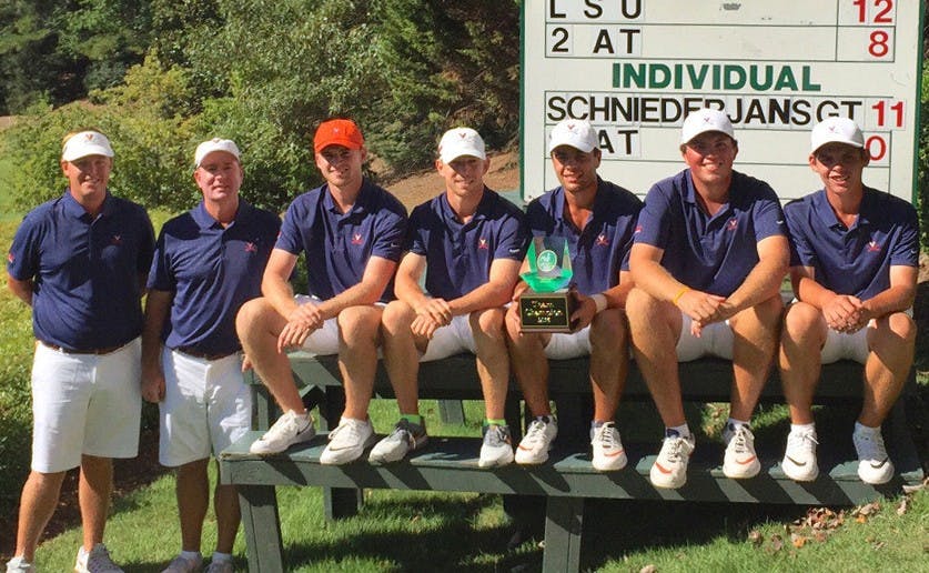 The Cavaliers recorded a 54-hole total of 833 (31 under par) to finish six strokes ahead of second-place No. 11 Auburn, the tournament's defending champion.
