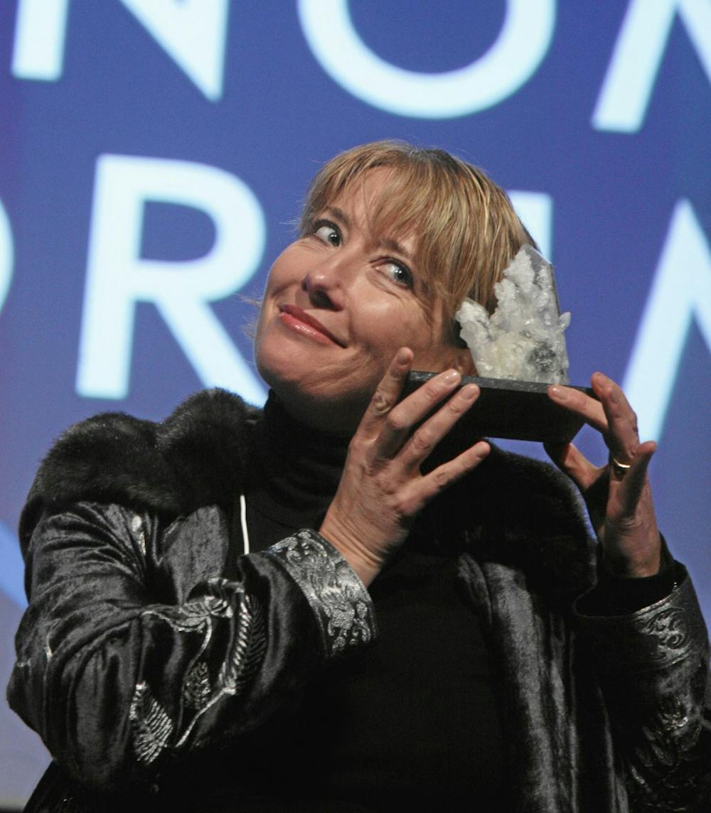 <p>Emma Thompson receives an award in 2008. Thompson and Mindy Kaling star in a movie that tries to discuss diversity but instead pokes fun at the issue at hand.</p>