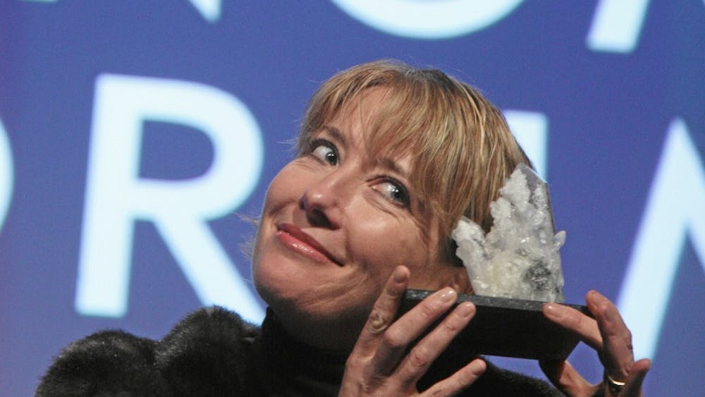 Emma Thompson receives an award in 2008. Thompson and Mindy Kaling star in a movie that tries to discuss diversity but instead pokes fun at the issue at hand.