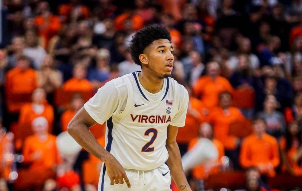 Reece Beekman leading Virginia during a game his senior season.