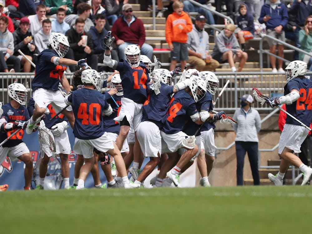 Virginia celebrates a goal during the team's National Championship win over Maryland last May.