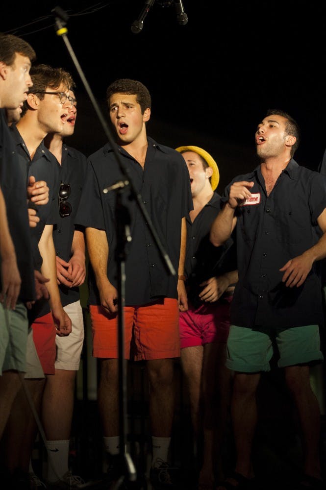 Despite concerns regarding the possibility of moving the Rotunda Sing to the South end of the Lawn hinder the success of the event, the a cappella concert known as Rotunda Sing was well received.