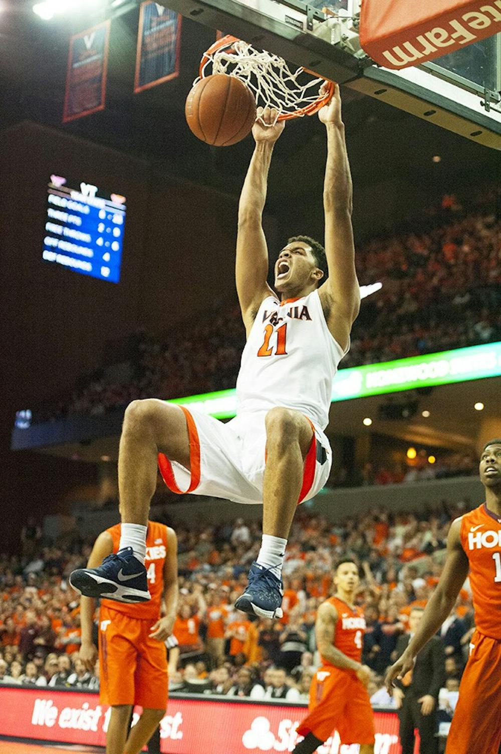 <p>Sophomore Isaiah Wilkins scored a career-high 14 points in Virginia's win over Virginia Tech.</p>