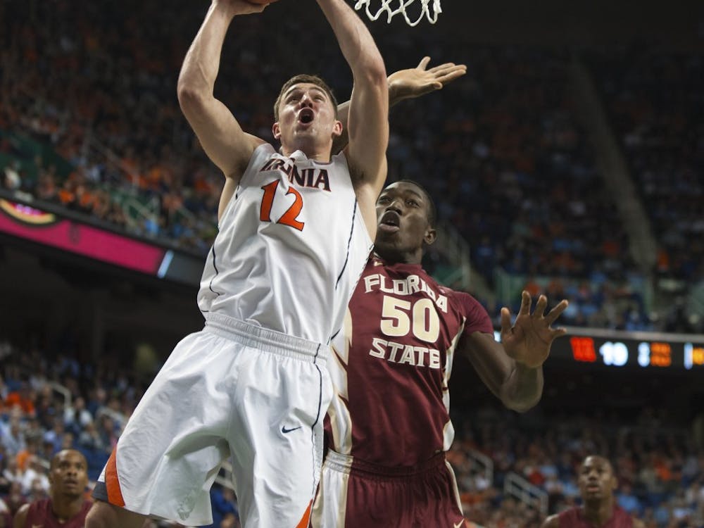 Senior guard Joe Harris goes up for a layup in Virginia’s quarterfinal win over Florida State