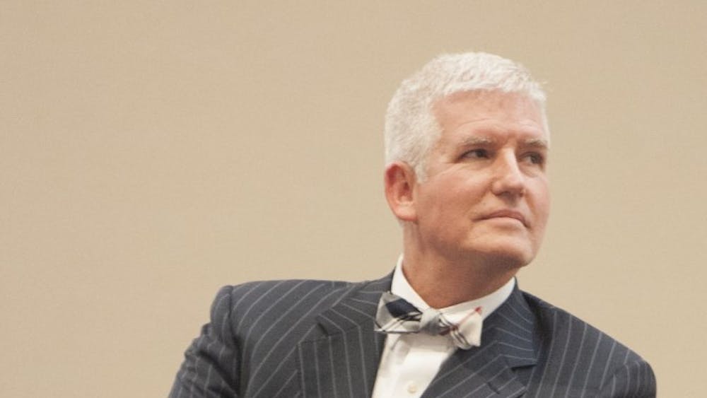 Dean of Students Allen Groves, pictured above sitting on a panel in September, was one of nine recipients of the OUTstanding Virginian award from Equality Virginia.