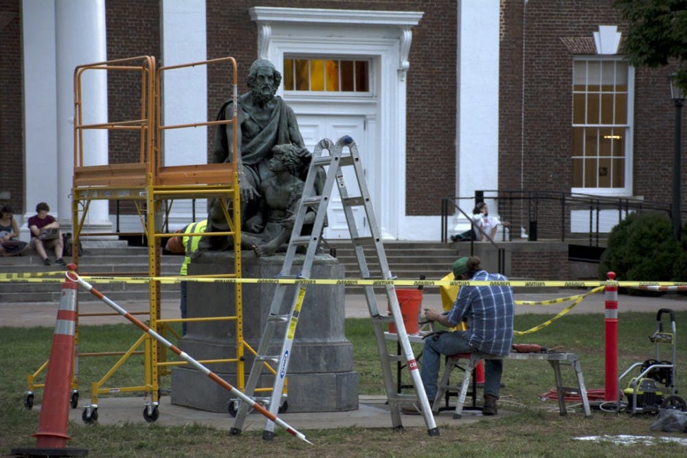 The Homer statue has become a symbolic part of the University, and its position on the Lawn provides a &nbsp;parallel of Greek and Roman culture.