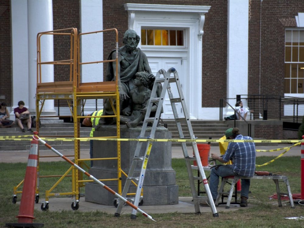 The Homer statue has become a symbolic part of the University, and its position on the Lawn provides a parallel of Greek and Roman culture.