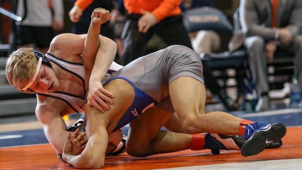 Louie Hayes won his match with a 17-1 technical fall.