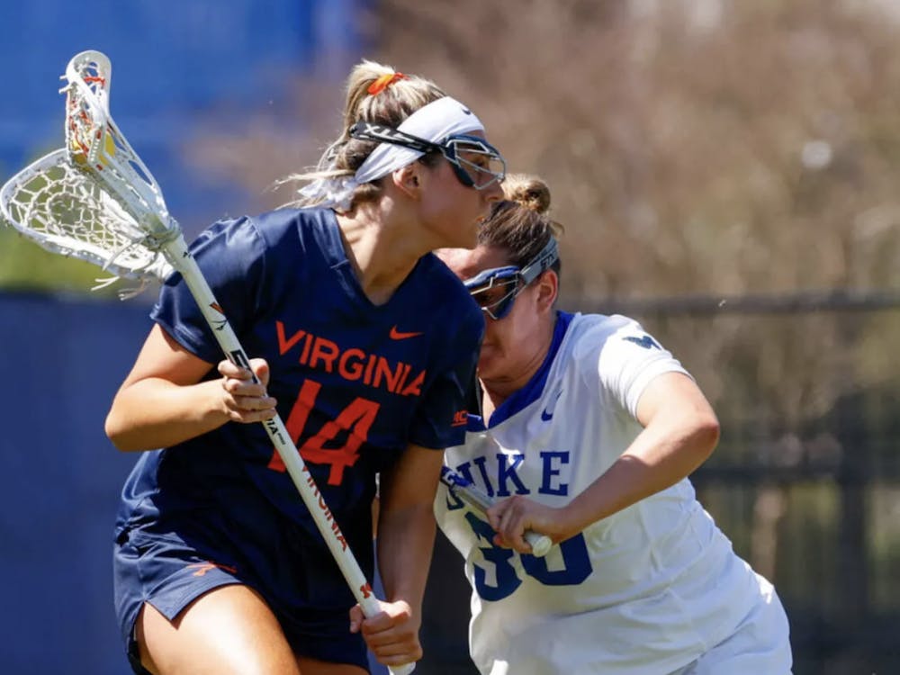 Senior attacker Morgan Schwab recorded a pair of assists for the Cavaliers in their loss to the Blue Devils.