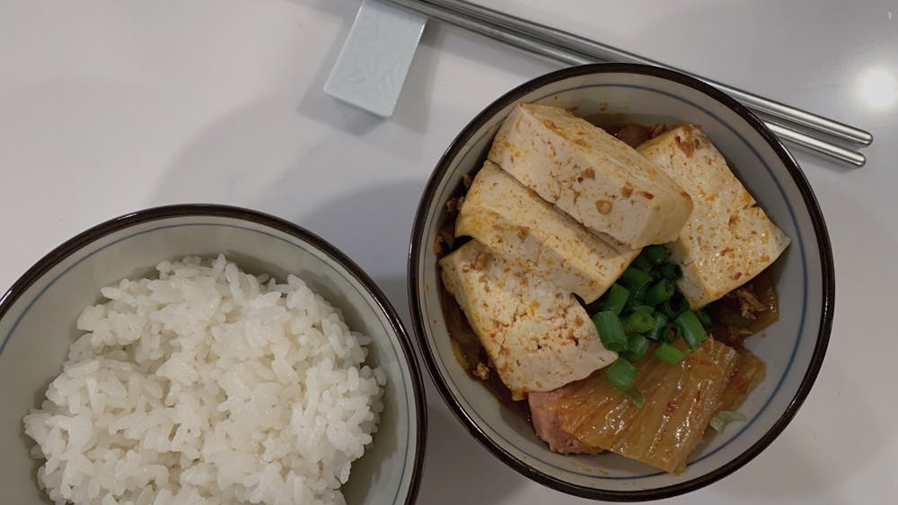 Each family has their own unique way of making this traditional Korean cuisine, but most renditions will at least include kimchi and tofu. 