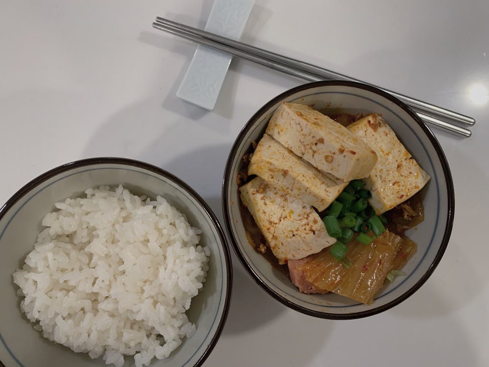 Each family has their own unique way of making this traditional Korean cuisine, but most renditions will at least include kimchi and tofu. 