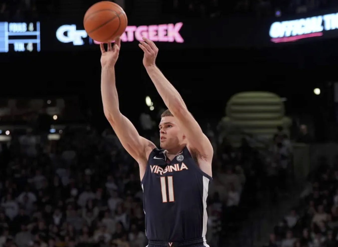 The Cavaliers came out firing after the break, making two of their first four shots to extend their lead to 9 points.